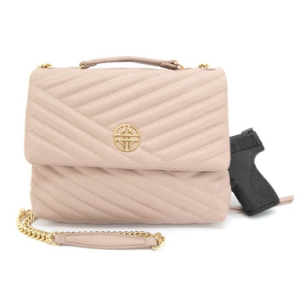 Elegant Quilted Pink Shoulder Bag - Picture 5 of 6
